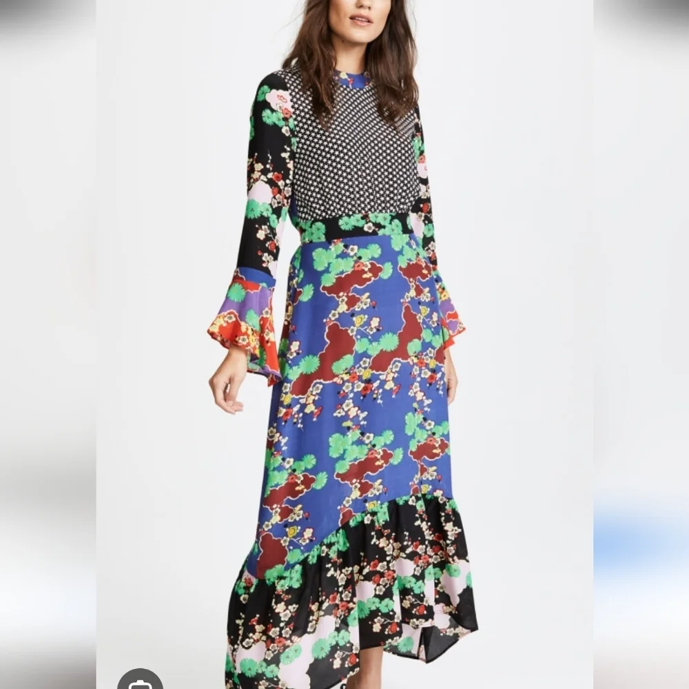 RIXO Vibrant Floral Long Sleeve Dress - Picture 8 of 17